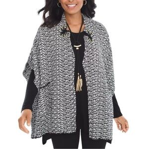 Chico’s Sweater Black and White One Size